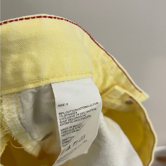 Tommy Hilfiger Banana Yellow Straight Leg Jeans bootcut coastal chic preppy fall - Picture 6 of 9